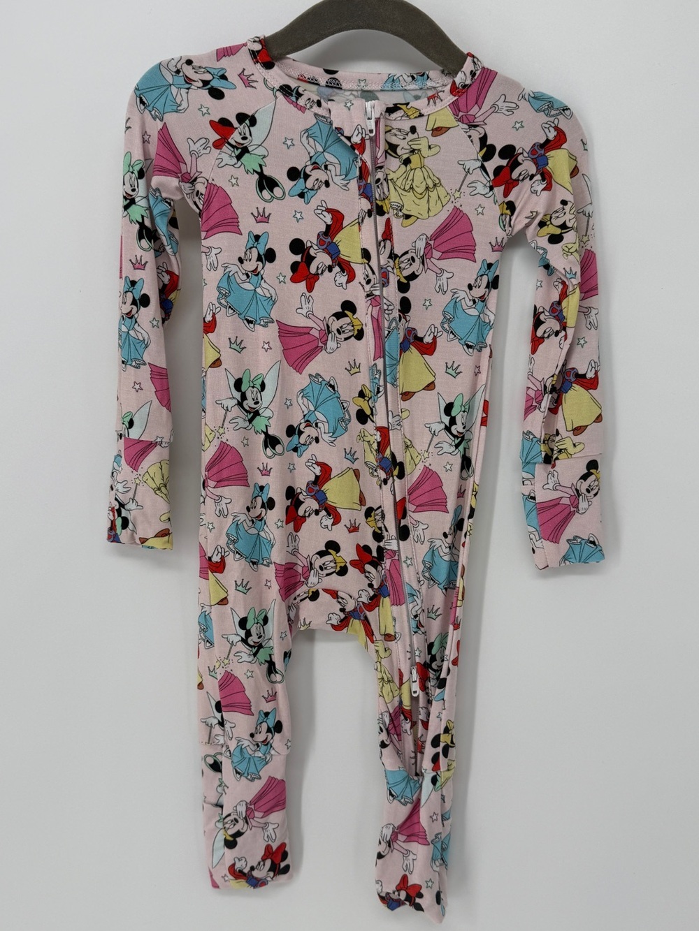NWOT Bamboo Disney Minnie Mouse Pink Girls One-Piece Pajamas